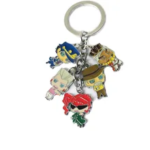 JOJO Приключения брелок для ключей металлическая кукла 5 кулон Мобильный телефон Веревка Омаров застежка Маленькая подвеска сопутствующие продукты
