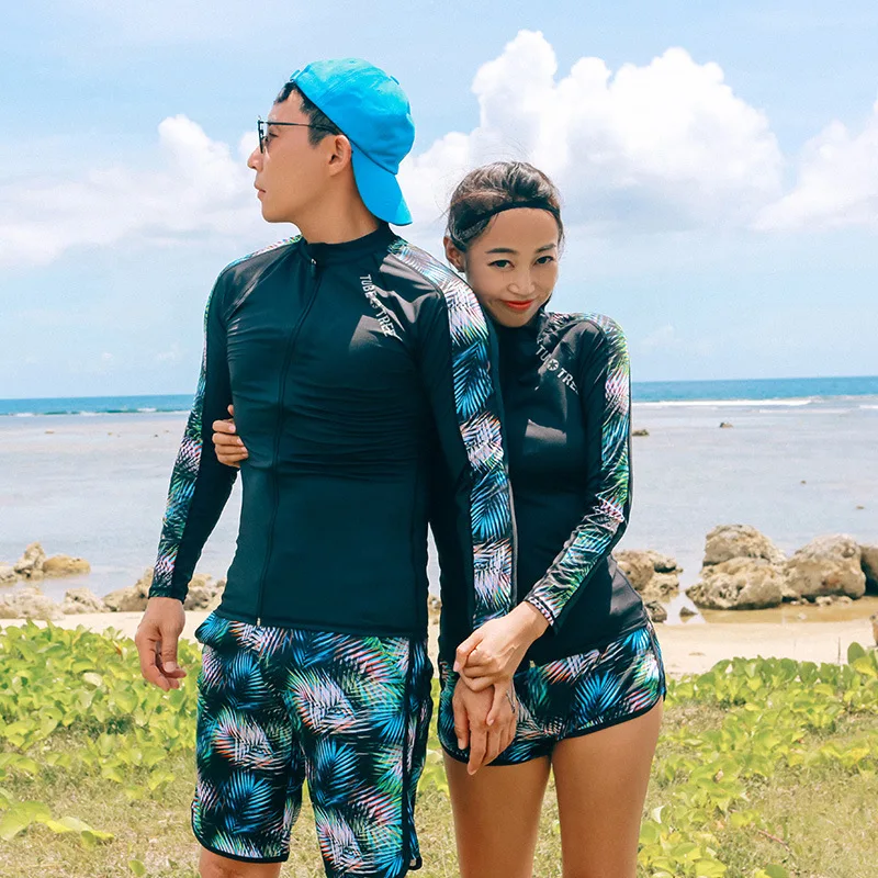 

Diving Suit Women's Long-Sleeve Split Type Couples Swimsuit Set Trousers Surfing Snorkeling Suit Jellyfish Clothing Men's Sports