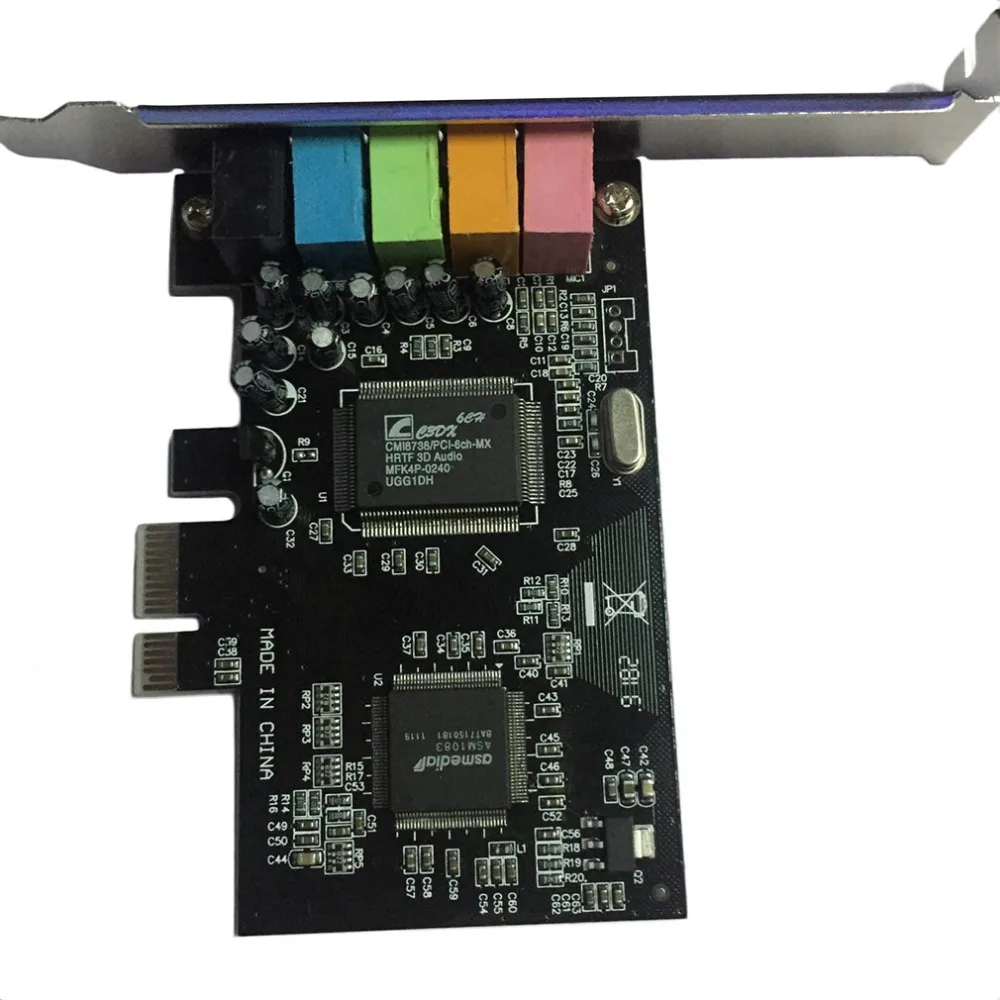 PCI Express x1 PCI-E 5.1ch CMI8738 чипсет аудио цифровая звуковая карта новая