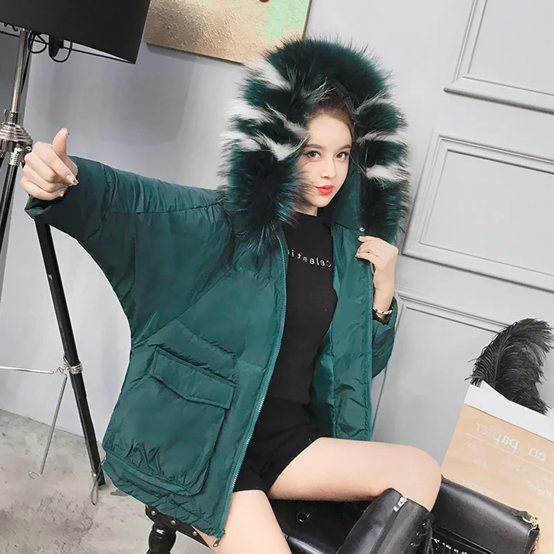 

Cotton-padded Clothes Women's Winter 2019 New Style Version Loose-Fit Slimming Puffy down Coat down Jacket Cotton-padded Clothes