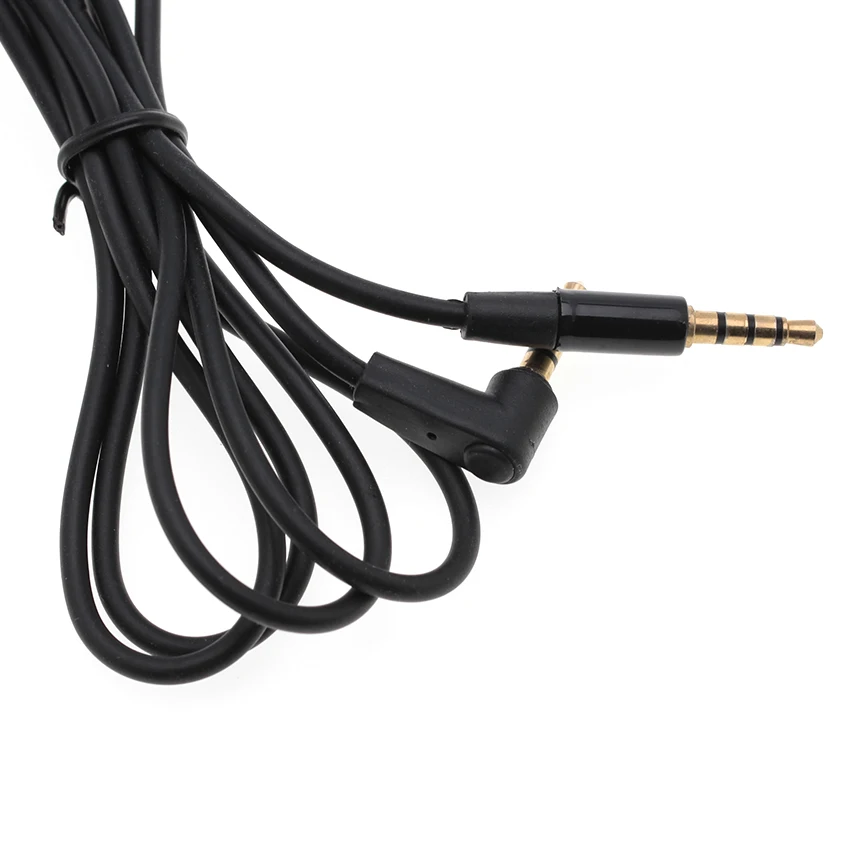 Wholesales 1M Elbow 3 5mm Jack Male to Male Detox Pro Headphone Replacement Audio Extension Cable AUX Cable Black Red 100pcs lot