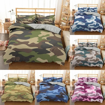 

3D Oentyo Army Green Seamless Duvet Cover Bedding Set Queen Size Comforter Bed Cover Set Bedclothes Quilt Set Multiple Size