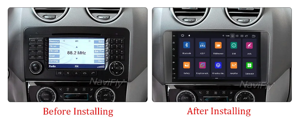 Discount 9" 8Core Android 9.0 Car radio gps navigation For Mercedes Benz ML W164 W300 ML350 ML450 ML500 GL X164 G320 GL350 GL450 GL500 11