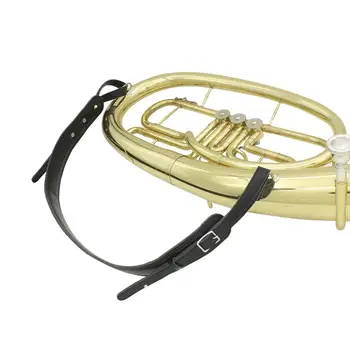 

Adjustable Black Luxury Soft Leather Tuba Strap for Woodwinds Brass Musical Instruments Woodwinds Accessories