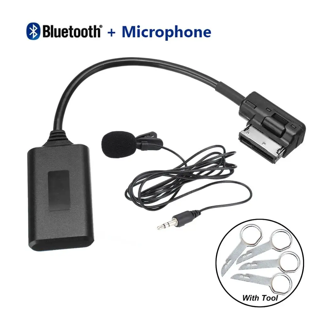 Автомобильный bluetooth-модуль aux-в аудио адаптер+ инструмент и микрофон для AMI MMI Audi Q5 A5 A7 R7 S5 Q7 A6L A8L A4L