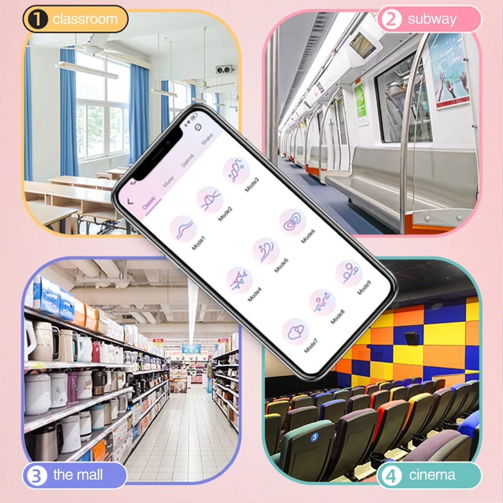 Mutandine senza fili APP Mutandine con vibratore telecomandato Uovo vibrante Indossabile con vibratore a vibratore G Spot Clitoride_voghion.com