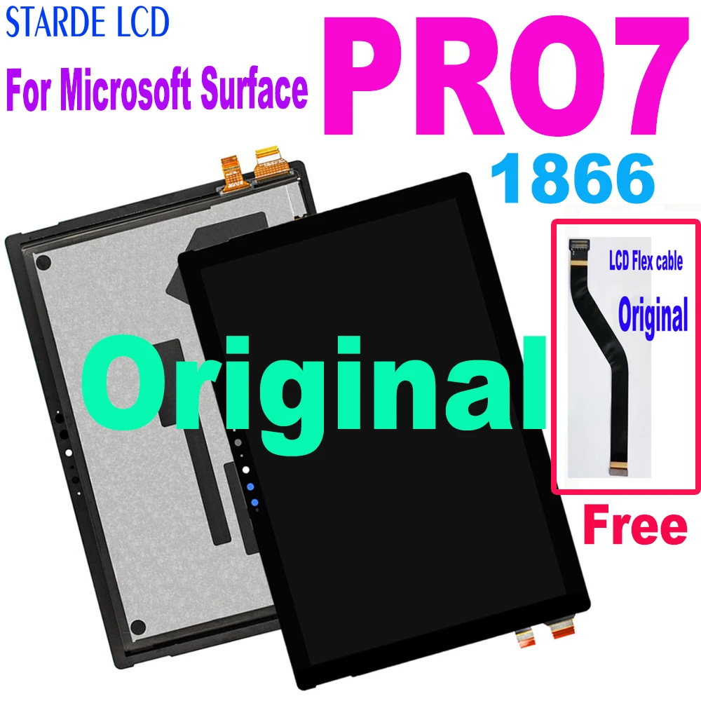 Aaa + Lcd Per Microsoft Surface Pro 7 1866 Display Lcd Touch Screen Digitizer Per Microsoft Surface Pro 7 Pro7 Lcd Assembly