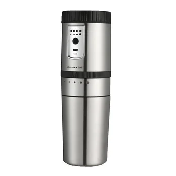 

Portable Coffee Maker, Mini Semi-Automatic Coffee Machine Compact Coffee Grinding Equipment Stainless Electric Chargeable Espres