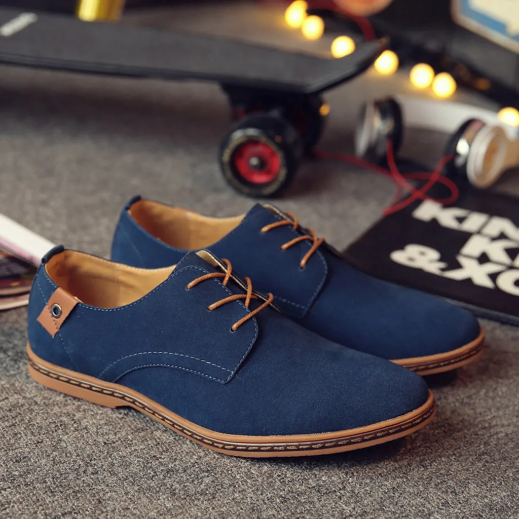 Мужская модная повседневная кожаная модельная обувь; однотонные кожаные оксфорды на шнуровке; мужская деловая обувь; удобная модельная обувь без застежки