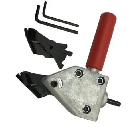 Add cutting head Грызть металла для резки листового металла Режущий инструмент для резки инструмент сверло крепеж режущий инструмент металлическую пластину с аксессуары для электроинструмента - Цвет: Add cutting head