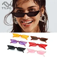 TTLIFE Новые плоские Модные солнцезащитные очки Рамка классические винтажные очки кошачий глаз Узкая оправа солнцезащитные очки унисекс Готический UV400 YJHH005
