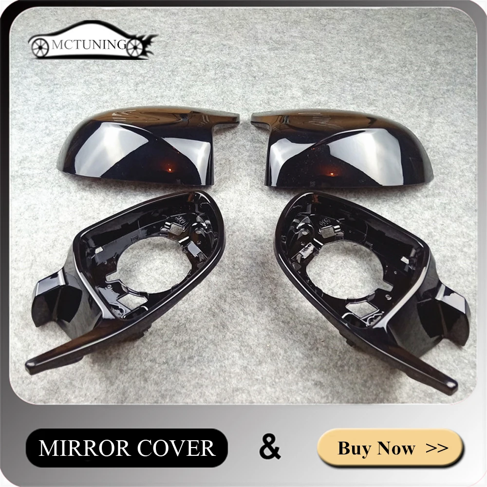 

1 set/4 pcs Car Rear Side Wing mirror cover Strong ABS For X3 G01 X4 G02 X5 G05 X6 G06 2018-IN Rearview Mirror Assembly