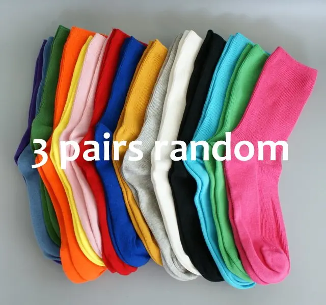 3pairs mix colors 3 пары неоновых женских носков для девочек, носок в стиле ретро, более чистый цвет, флуоресцентный синий, розовый, зеленый - Цвет: 3pairs mix colors