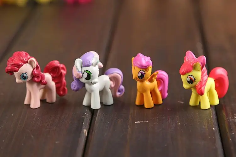 12 шт./компл. my Little Pony 4-5 см фигурка ПВХ Коллекционная модель подарок для девочек