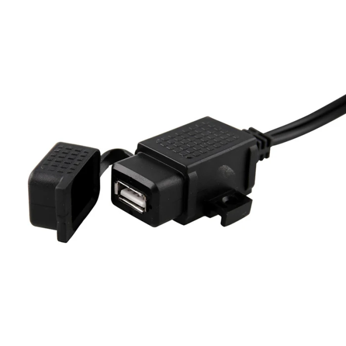 Горячая Водонепроницаемый Аксессуары для мотоциклов 12В USB телефон Зарядное устройство кабель адаптера мотоцикл поставки часть X66