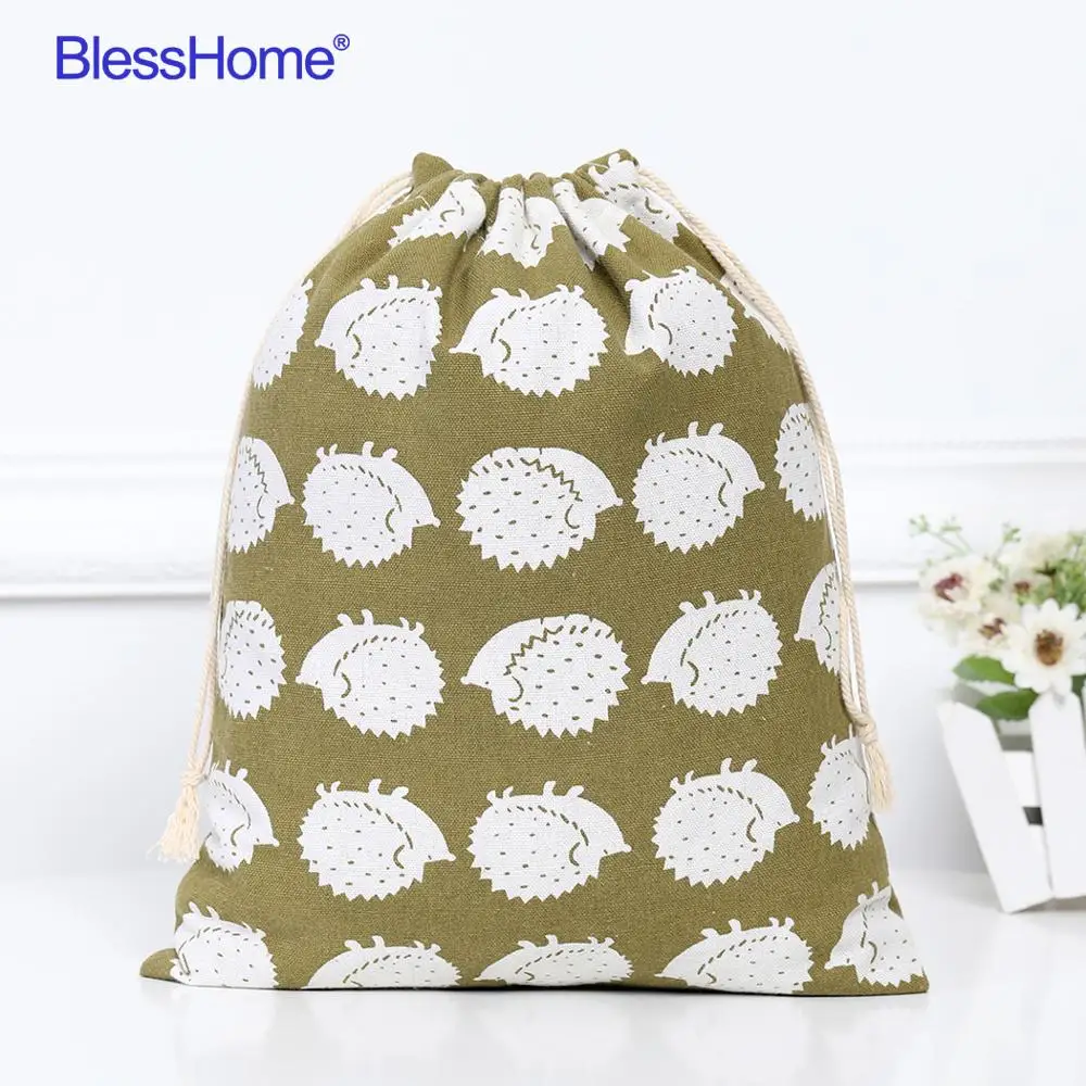 Сумка на шнурке для обуви BlessHome дорожная сумка из хлопка хранения одежды высокого