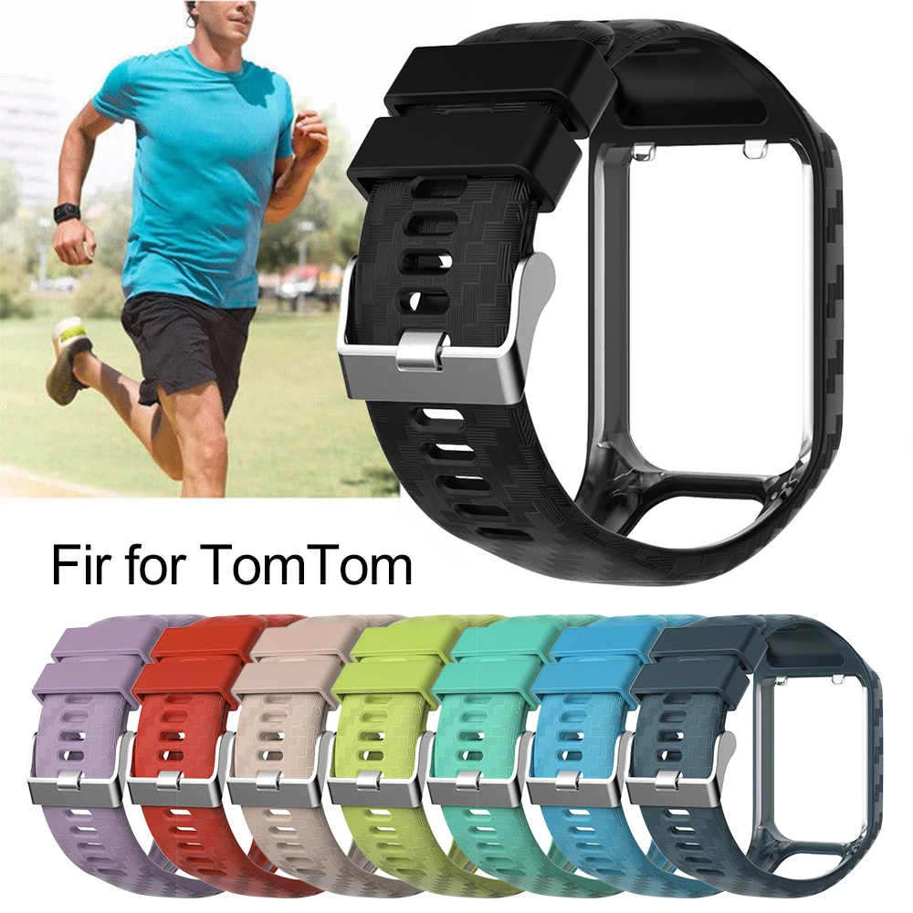 

Newest Silicone Replacement Wrist Watch Band Strap For TomTom Runner 2 3 Spark 3 GPS Sport Watch strap for Tom Tom 2 3 Series
