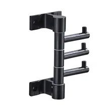 Bathroom Holder Hook Rotatable Hook Coat Towel Clothes Hooks Bedroom Door Bathroom Storage Hook Black Color Bathroom Accessories