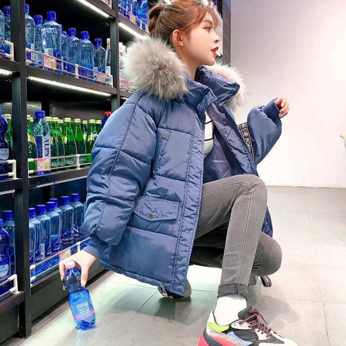 

According to Nalini 2019 Students Cotton-padded Jacket Korean-style Loose-Fit down Coat Short down Jacket Cotton-padded Clothes