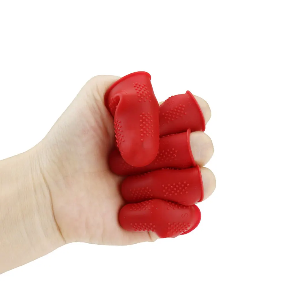 5PCS Silicone Finger Protector Sleeve Cover Anti-cut Heat Resistant Anti-slip Fingers Cover for Kitchen Tools finger guard finger protector