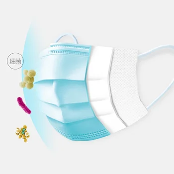 

Disposable Mouth Mask Non Woven Face Mask Anti Dust Mouth Nose Cover Respirators Unisex 3 Ply