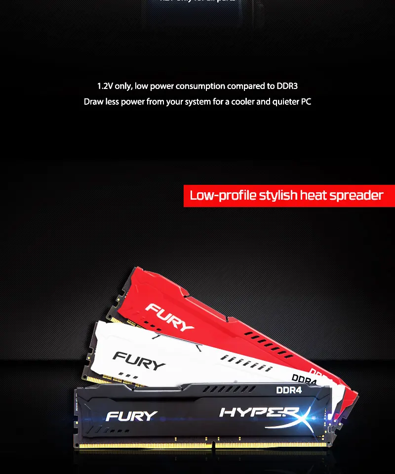 HyperX FURY DDR4 память для настольного компьютера 2400 МГц 2666 МГц 8 ГБ 16 ГБ ОЗУ, объем одного модуля