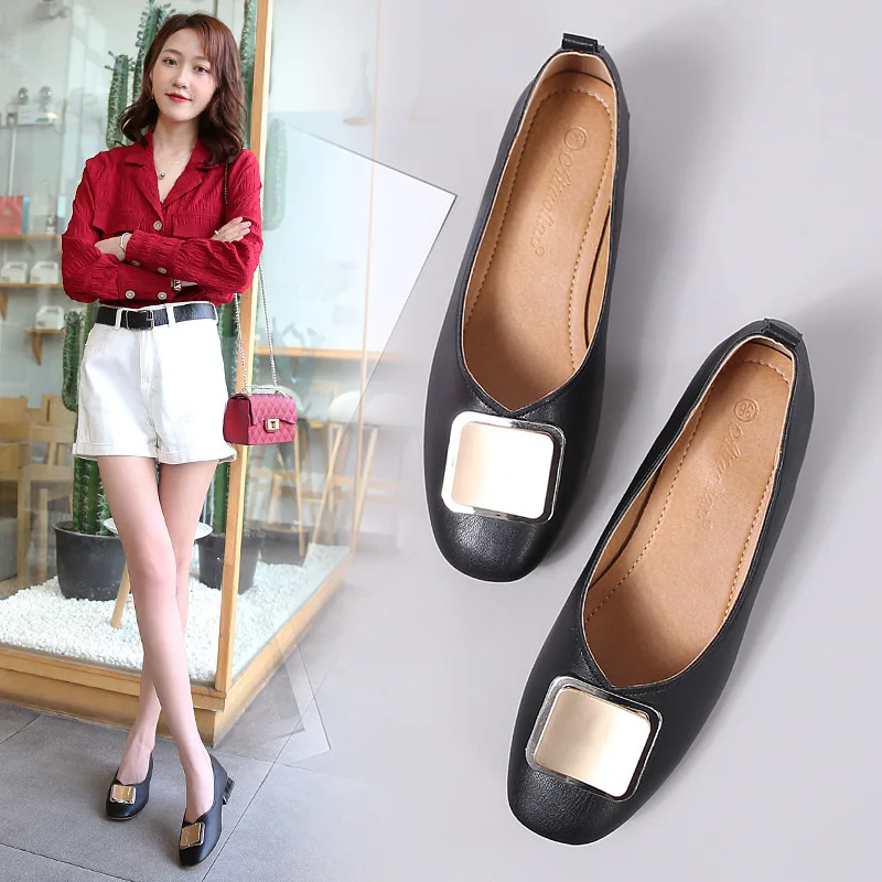 

Maggie's Walker Cozy Loafers Candy Color Shoes Clear Heels Fashion Metal Pointed Toe Women Flats Zapatos De Charol Al Tobillo