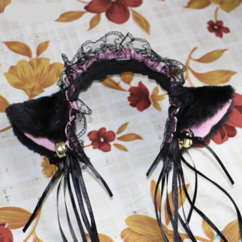 Женская Кружевная повязка на голову в стиле &quotЛолита&quot милая плюшевая лента с