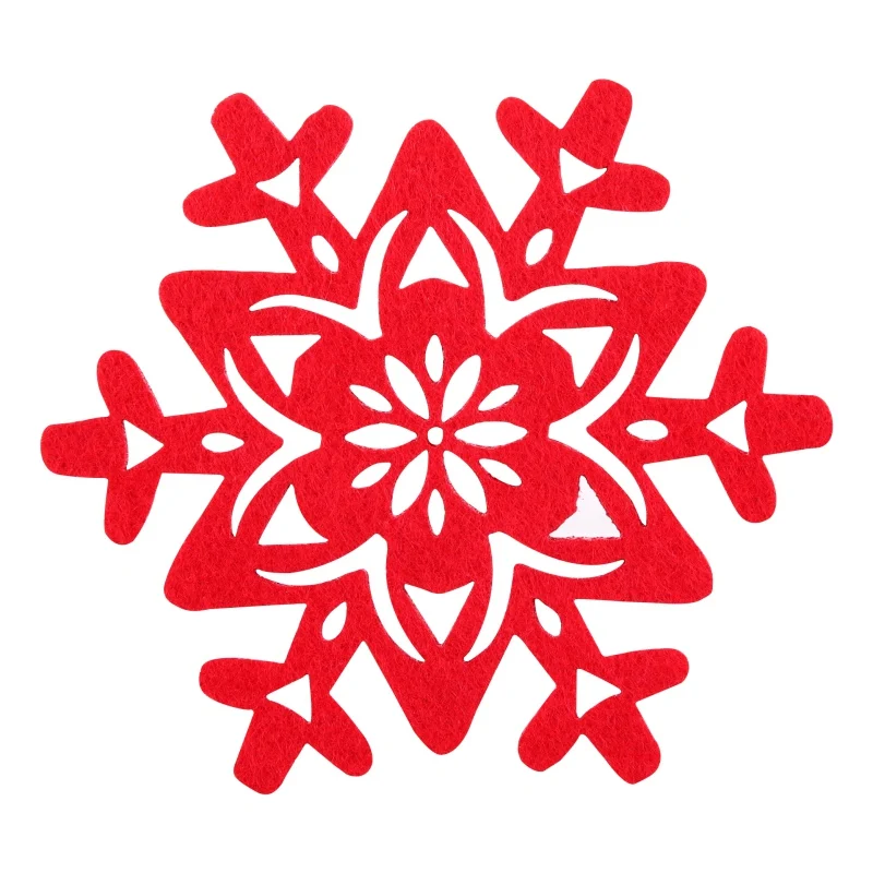 Рождественский 4 шт снежинка в форме чашки подстилки подставка Настольный коврик