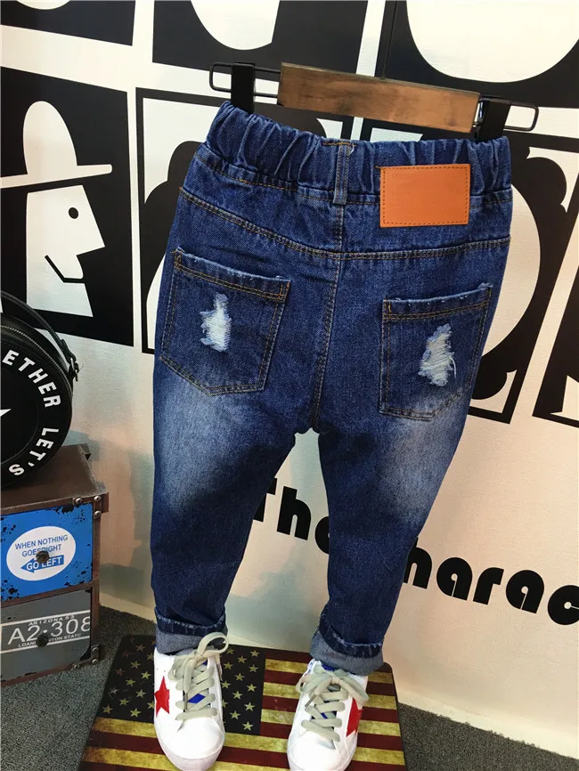 Kids Boys Jeans Fashion Clothes Ripped pants Denim Clothing Children Baby Boy Popular Cowboy Long Trousers AS22 kids pants,boys jeans