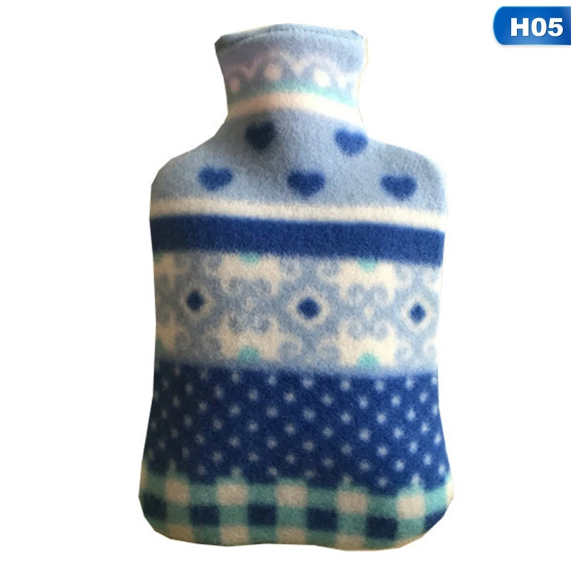 Large One Side Flannel Cloth Cover For 2000ML Hot Water Bottles Explosion-Proof Rubber Hot Water Bottle Removable