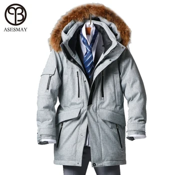 Billige 2019 Marke MÀnner Mode Unten Jacke Herren Parka Jacke Stilvolle Top Dicke Warme Winter-sportswear Hoodies MÀntel Casual Oberbekleidung