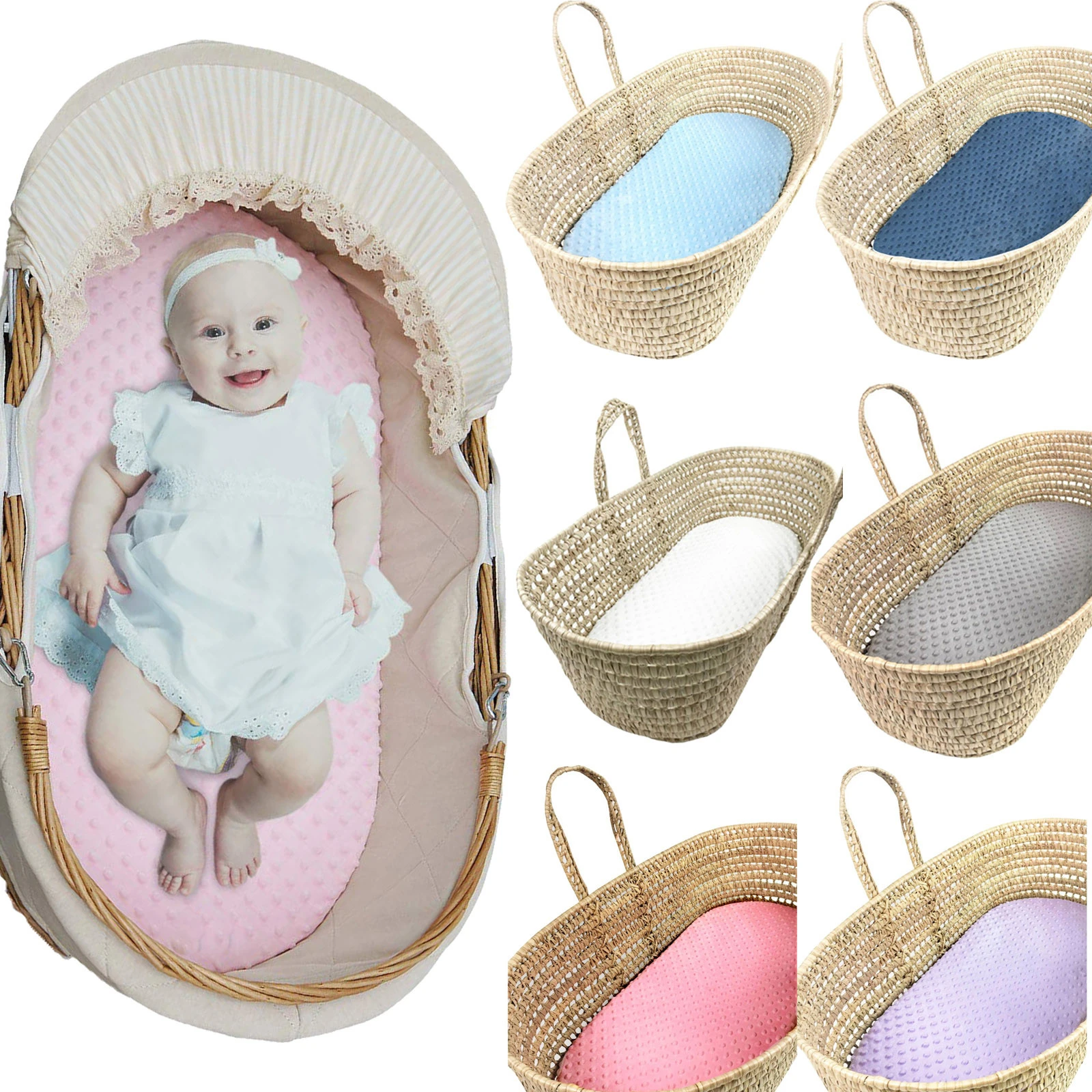 Adelaide onvergeeflijk Laan Baby Mozes Mand Super Zachte Bubble Bed Baby Wieg Zorg Pad Covers Hoeslaken  Draagbare Verstelbare Wasbare Cradle Mode 2021|Wieg| - AliExpress