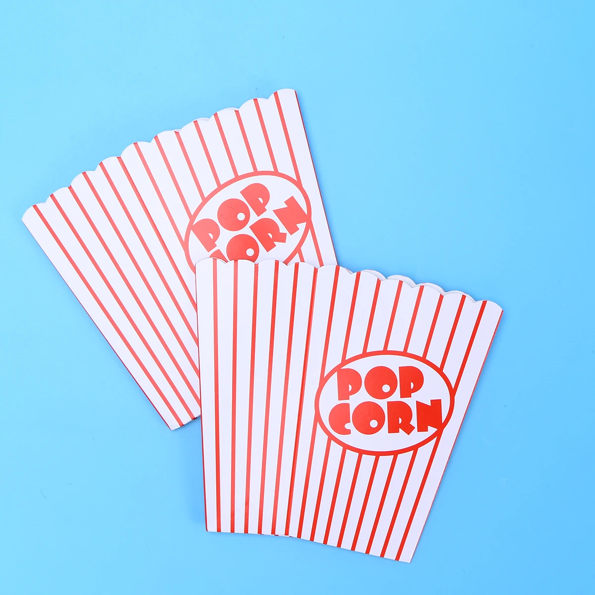 Одноразовые бумажные коробки для попкорна сумки красные полосы попкорн коробка партия поддерживает поставки закуски Конфеты Поп Корн коробка контейнеры