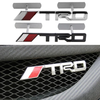 

HOT 1 pcs Car Front grille badge Labeling Car Decoration Sticker For Toyota TRD corolla chr avensis yaris Camry Car accessories