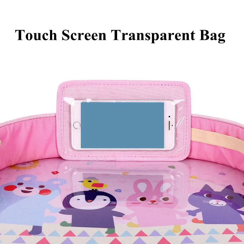 Multifunctional-Cartoon-Car-Safety-Seat-Tray-Waterproof-Stroller-Holder-Kids-Toy-Food-Drink-Table-Portable-Car