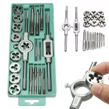 

20/40pcs tap die set M3-M12 Screw Thread Metric Taps wrench Dies DIY kit wrench screw Threading hand Tools Alloy Metal with bag