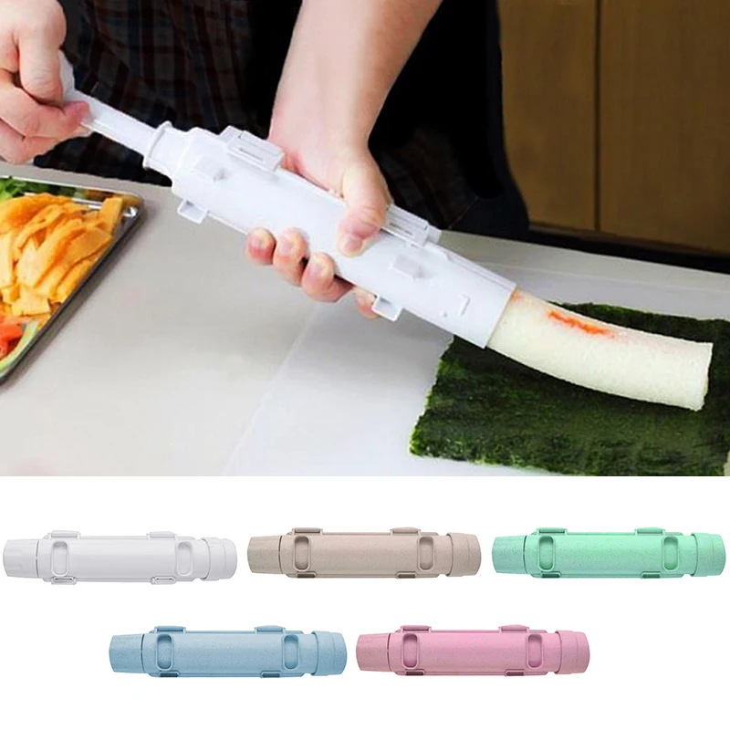 Kitchen Gadget Sushi Maker Roller Japanese Rice Mold Bazooka Vegetable Meat Rolling Tool DIY Making Machine 5 Colors | Дом и сад
