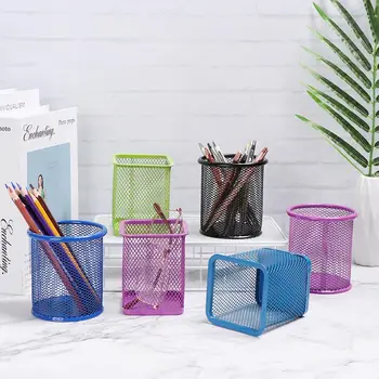 

1 PC Colorful Pattern Pen Barrel Multifunctional Pencil Holder Storage Box Sundries Case Desktop Organizer Desk Decor Stationery