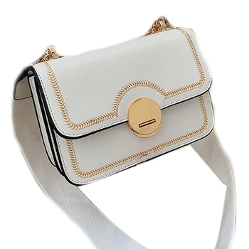 

Pu Leather Messenger Bag Ladies 2019 Fashion Shoulder Messenger Bag Ladies Summer Chain Handbag