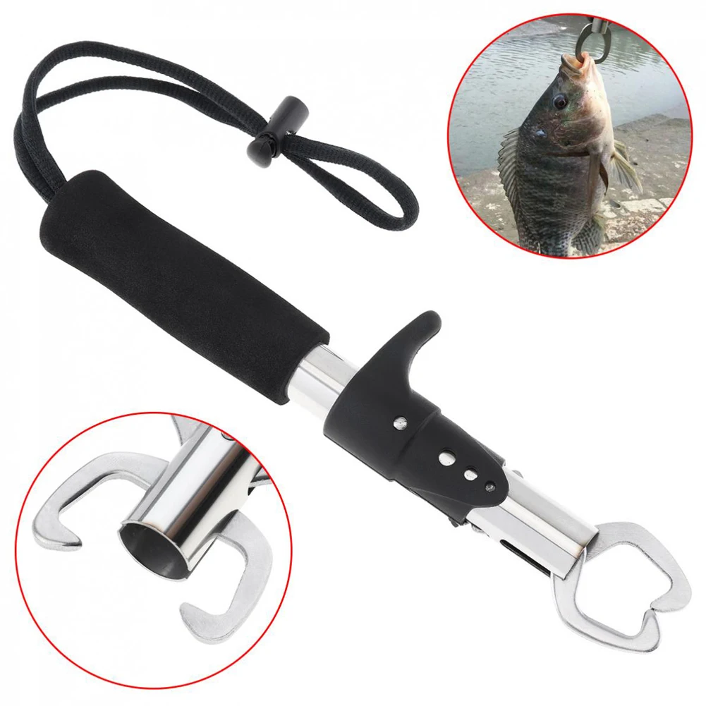 New Fish Grip Lip Trigger Lock Gripper Clip Clamp Grabber Fish Plier Grab Fishing Tackle Box Accessory Tool
