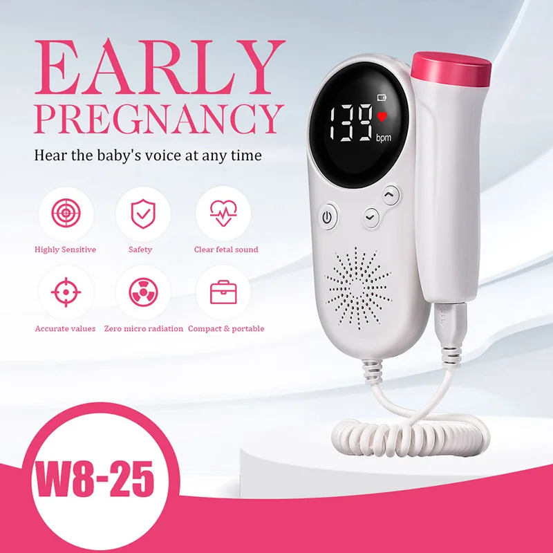 bebe Home Fetal Doppler Pocket Baby Heart Monitor Heartbeat for Pregnancy | Красота и здоровье