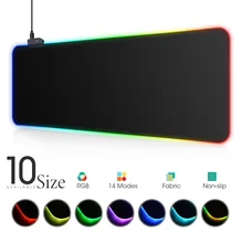Aliexpress - LED Light Mousepad RGB Keyboard Cover Desk-mat Colorful Surface Mouse Pad Waterproof Multi-size World Computer Gamer CS Dota