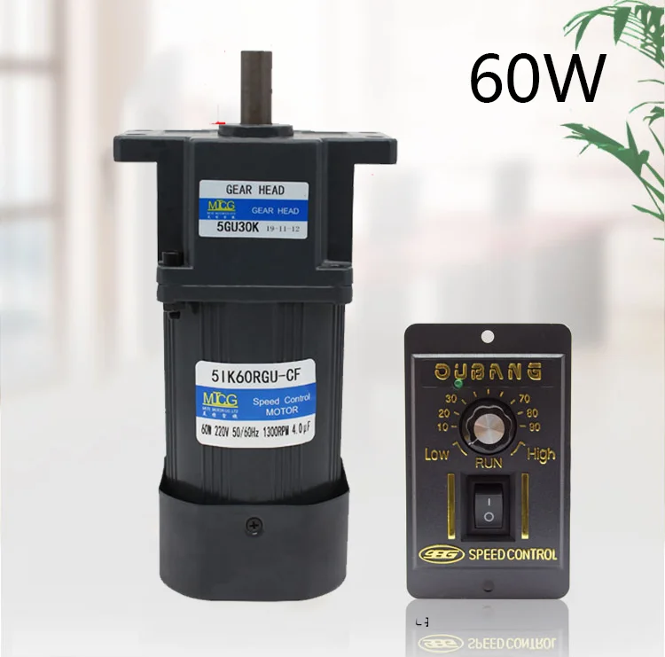 AC220V 60W 5IK60RGUCF AC gear speed motor, high torque, reversible