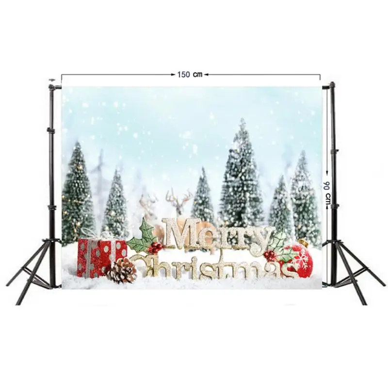 Рождественский фон 0,9X1,5 м, тканевый фон для фотосъемки, вечерние, новогодние подарки Санта Клауса, аксессуары для семейного украшения