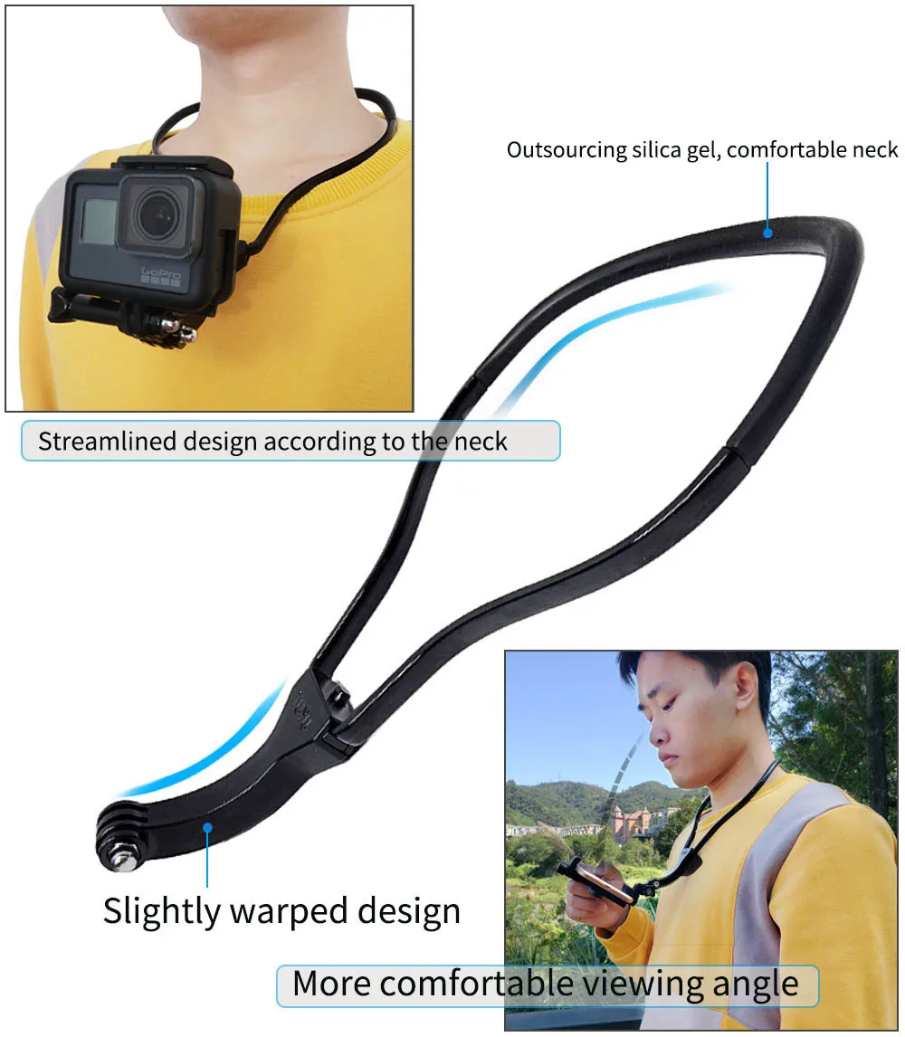 Hands Free Lazy Neck Phone Stand Holder Wearable Smartphone Mount Bracket for Xiaomi Samsung Sony for GoPro Xiaoyi Cam Accessory iphone charging stand