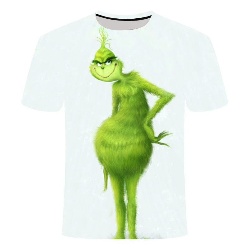 Новинка года; модная летняя футболка для мужчин и женщин с принтом из мультфильма «The Grinch»; Повседневная футболка для мальчиков с 3D принтом в стиле аниме; S-6XL;