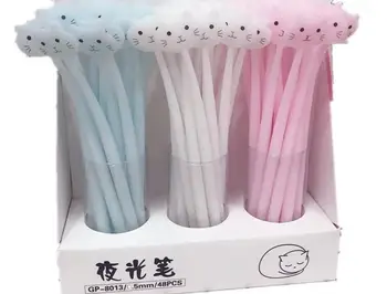 

korea night light Koala cat gel pen cute cartoon stationery prize gift kawaii student pen sign pen black neutral pen 48pc/lot