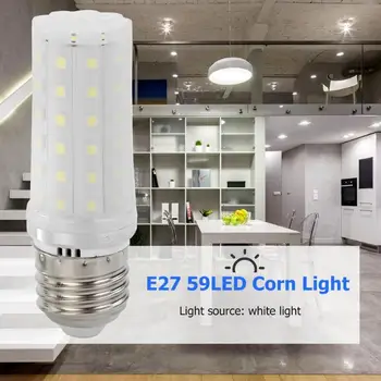 

E27 Corn Lights 12W High Brightness White Light 59LED Shadowless Light Spotlight Durable for Bedroom Living Room 90X25X25mm
