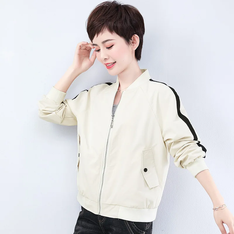 

Coat Women's Spring And Autumn 2019 Autumn Clothing New Style Middle-aged Women Dress Baseball Uniform Versatile Casual Small Co